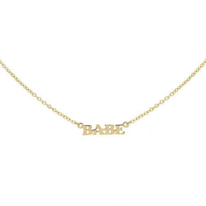 14K Gold Babe Necklace 14K - Adina Eden's Jewels