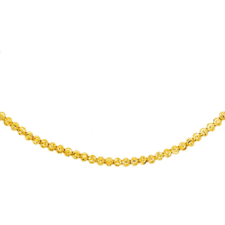 14K Gold Moon-Cut Beads Choker 14K - Adina Eden's Jewels