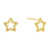 14K Gold Beaded Star Stud Earring 14K - Adina Eden's Jewels