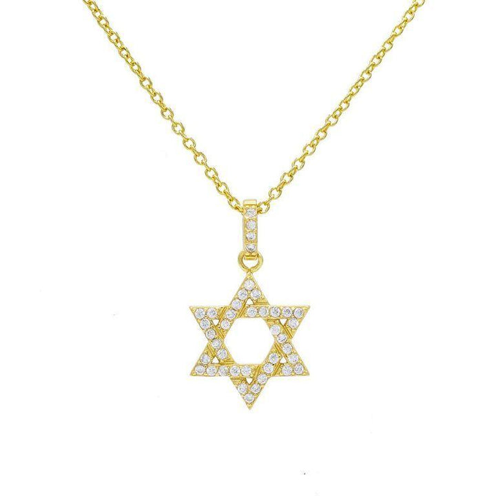 Gold Star of David Necklace - Adina Eden's Jewels