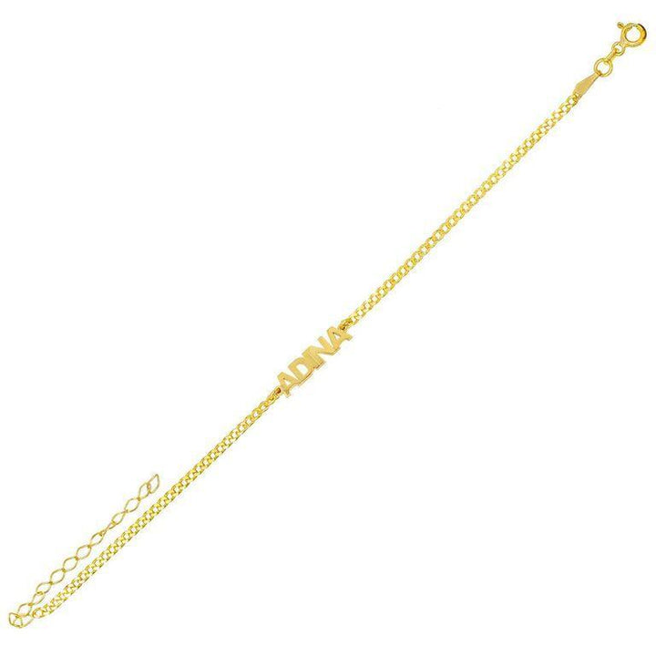  Mini Nameplate Bracelet 14K - Adina Eden's Jewels