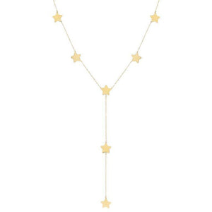 14K Gold Star Lariat 14K - Adina Eden's Jewels
