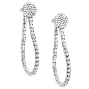 Silver Loop Stud Earring - Adina Eden's Jewels