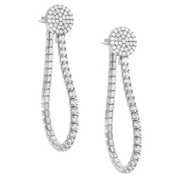 Silver Loop Stud Earring - Adina Eden's Jewels