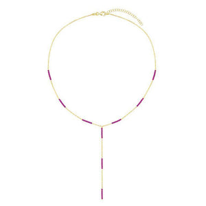  CZ Chain Lariat - Adina Eden's Jewels