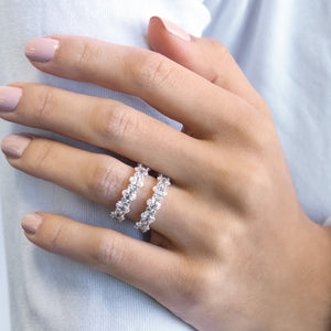  Round X Oval Eternity Band - Adina Eden's Jewels