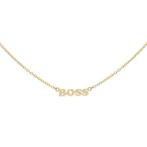 14K Gold Boss Necklace 14K - Adina Eden's Jewels