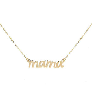 14K Gold Mama Necklace 14K - Adina Eden's Jewels