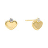 14K Gold Mini Heart Stud Earring 14K - Adina Eden's Jewels