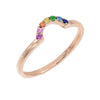  Mini Rainbow Ring 14K - Adina Eden's Jewels