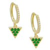 Gold Triangle Huggie Earring - Adina Eden's Jewels