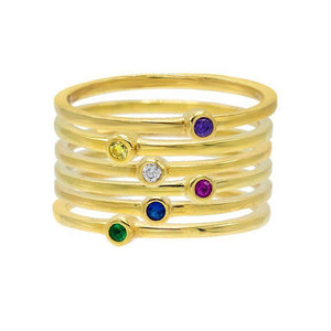  Stackable Bezel Ring Set - Adina Eden's Jewels