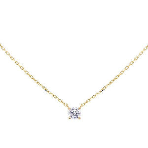 14K Gold Solitaire Necklace 14K - Adina Eden's Jewels