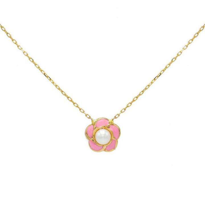 14K Gold Mini Flower Necklace 14K - Adina Eden's Jewels