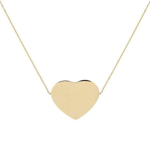 14K Gold Heart Necklace 14K - Adina Eden's Jewels