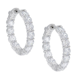 Silver Eternity Hoop Earring - Adina Eden's Jewels