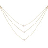 14K Gold Diamond 3 Layer Star Necklace 14K - Adina Eden's Jewels
