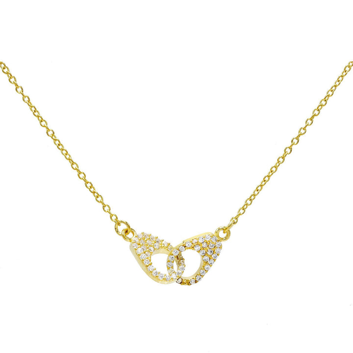 Gold Pavé Handcuff Necklace - Adina Eden's Jewels