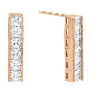  Princess Cut Drop Stud Earring - Adina Eden's Jewels