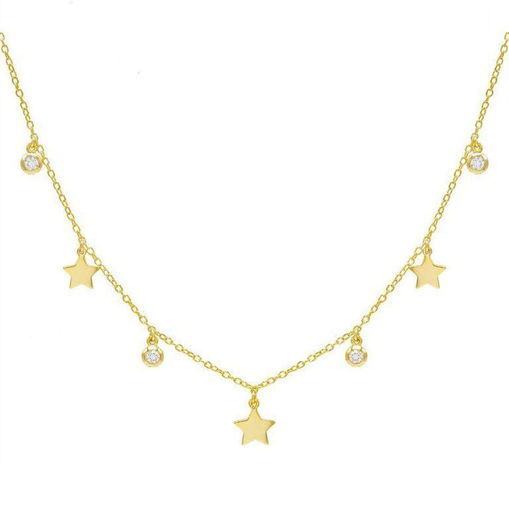 Gold Star X Bezel Choker - Adina Eden's Jewels