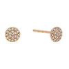 14K Rose Gold Diamond Disc Stud Earring 14K - Adina Eden's Jewels