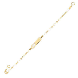 14K Gold Butterfly ID Bracelet 14K - Adina Eden's Jewels
