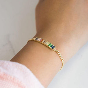  Pavé Bar Link Bracelet - Adina Eden's Jewels