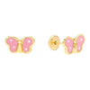 Sapphire Pink Mini Butterfly Stud Earring 14K - Adina Eden's Jewels