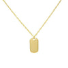 14K Gold Mini Dog Tag Necklace 14K - Adina Eden's Jewels