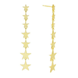 Gold Star Drop Stud Earring - Adina Eden's Jewels