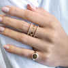  3 Row Stone Ring - Adina Eden's Jewels