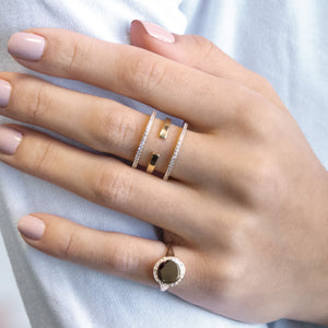  3 Row Stone Ring - Adina Eden's Jewels