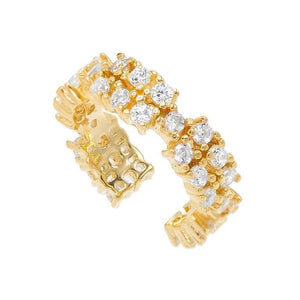 Gold Gold Studded Ear Cuff - Adina Eden's Jewels