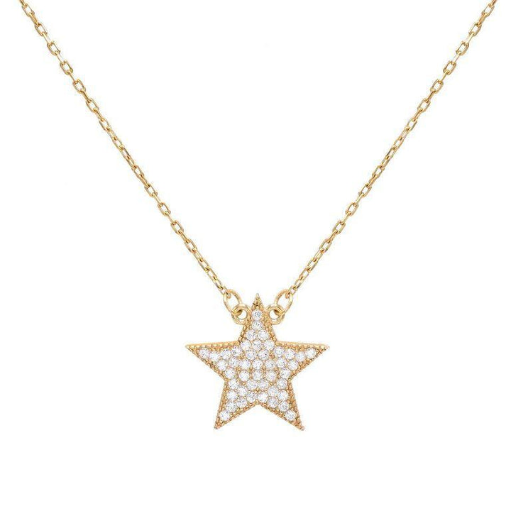 Gold Pavé Star Necklace - Adina Eden's Jewels