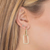  CZ X Baguette Stud Earring - Adina Eden's Jewels