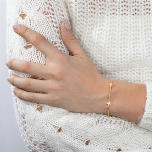  Pavé Star X Cuban Bracelet - Adina Eden's Jewels