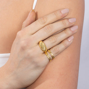  Double Chain Link Ring - Adina Eden's Jewels