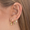  Mini Dangling Stars Open Hoop Earring - Adina Eden's Jewels