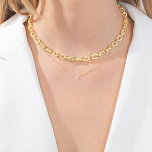  Pavé Round Link Necklace - Adina Eden's Jewels