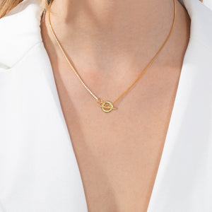  CZ X Cuban Chain Toggle Necklace/Lariat - Adina Eden's Jewels