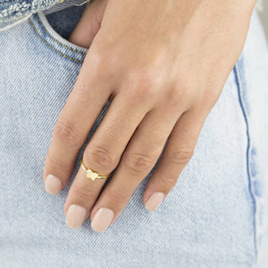  Solid Butterfly Ring - Adina Eden's Jewels
