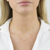  Round Pavé Curved Necklace - Adina Eden's Jewels