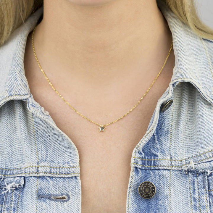  Solid Star Necklace - Adina Eden's Jewels