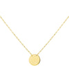 14K Gold / Engraved Engraved Mini Disc Necklace 14K - Adina Eden's Jewels
