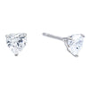 Silver Mini Heart CZ Stud Earring - Adina Eden's Jewels