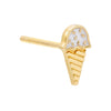 14K Gold / Single Enamel Ice Cream Stud Earring 14K - Adina Eden's Jewels