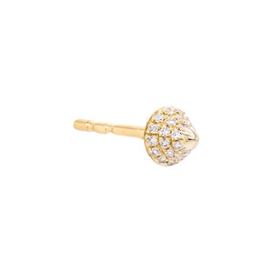 14K Gold / Single Diamond Spike Stud Earring 14K - Adina Eden's Jewels