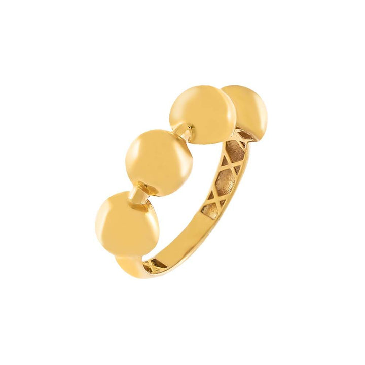 Gold / 6 Puffed Beaded Ball Ring - Adina Eden's Jewels