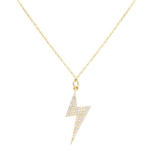  CZ Bolt Necklace - Adina Eden's Jewels