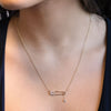  Safety Pin Diamond Necklace 14K - Adina Eden's Jewels